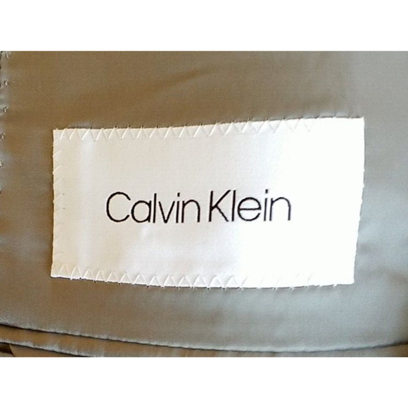 Calvin Klein Mens Suit Jacket Gray Single Breasted Pockets Notch Size 42 L - Picture 6 of 6